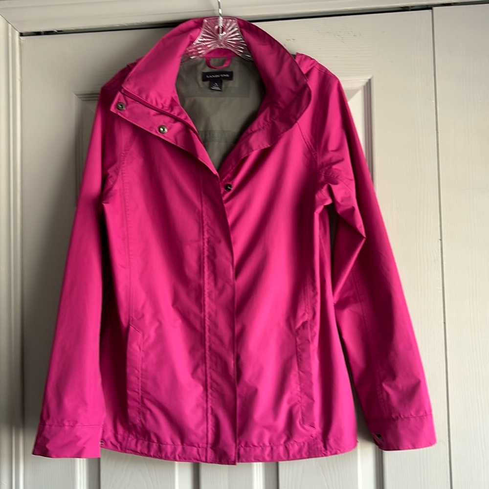 Lands’ End Hooded Raincoat S